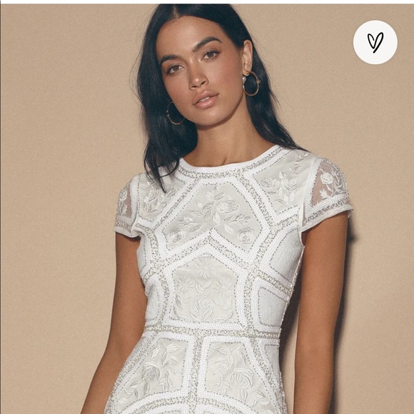 Lulus Spread Your Shine White Sequin
Embroidered Bodycon Dress XS - Picture 2 of 6